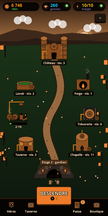 Le royaume en style Steampunk : cuivre, laiton et engrenages.